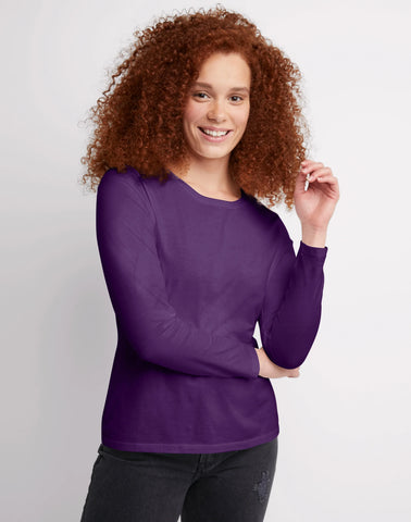 Hanes Women's Long Sleeve Cotton T-Shirt