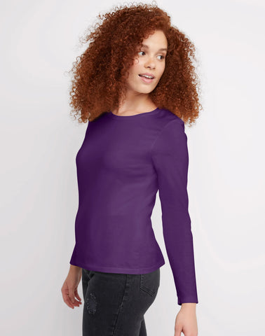 Hanes Women's Long Sleeve Cotton T-Shirt