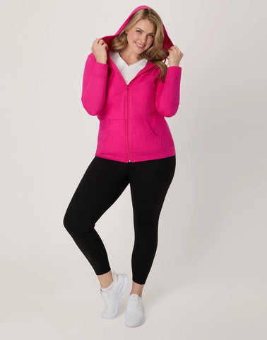 Hanes Women's Slub Jersey Full Zip Hoodie