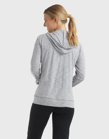 Hanes Women's Slub Jersey Full Zip Hoodie