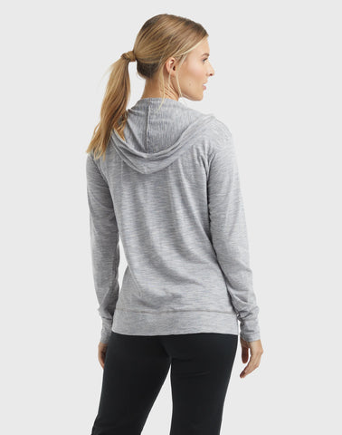 Hanes Women's Slub Jersey Full Zip Hoodie