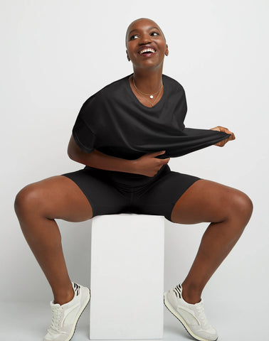 Hanes Women's Stretch Jersey Bike Shorts, 7