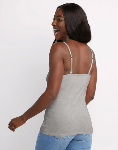 Hanes Women's Stretch Cami with Built-In Shelf Bra