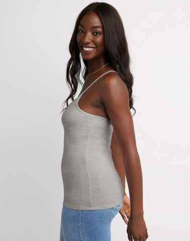 Hanes Women's Stretch Cami with Built-In Shelf Bra