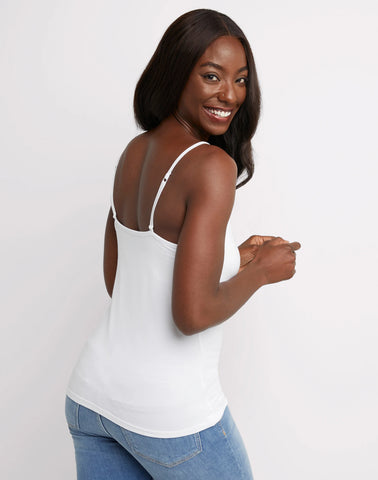 Hanes Women's Stretch Cami with Built-In Shelf Bra