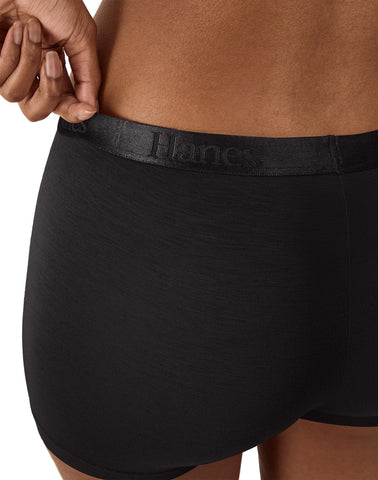 Hanes Originals Women's SuperSoft Boxer Brief Underwear, 3-Pack