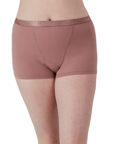 Hanes Originals Women's SuperSoft Boxer Brief Underwear, 3-Pack