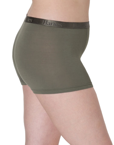 Hanes Originals Women's SuperSoft Boxer Brief Underwear, 3-Pack