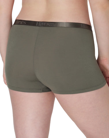 Hanes Originals Women's SuperSoft Boxer Brief Underwear, 3-Pack