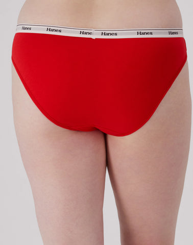 Hanes Originals Women’s Bikini Underwear, Breathable Stretch Cotton, 6-Pack
