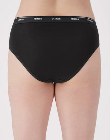Hanes Originals Women's Hi-Leg Underwear, Breathable Stretch Cotton, 6-Pack