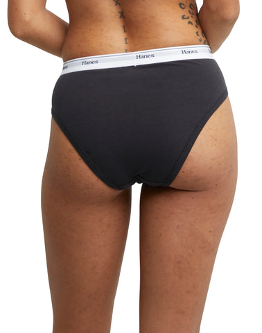 Hanes Originals Women's Hi-Leg Underwear, Breathable Stretch Cotton, 6-Pack