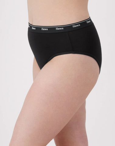Hanes Originals Women's Hi-Leg Underwear, Breathable Stretch Cotton, 6-Pack
