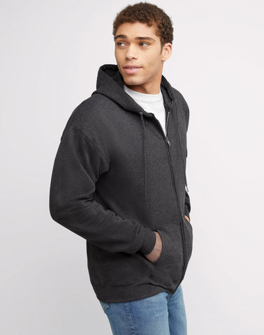 Hanes Ultimate Men's Full-Zip Heavyweight Fleece Hoodie