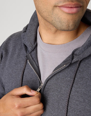 Hanes Ultimate Men's Full-Zip Heavyweight Fleece Hoodie