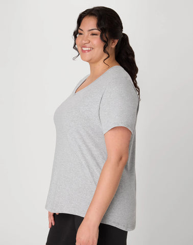 Hanes Just My Size Cotton Jersey Short Sleeve V-Neck T-Shirt (Plus Size)