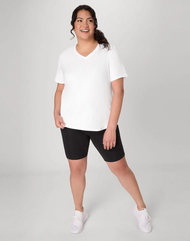 Hanes Just My Size Cotton Jersey Short Sleeve V-Neck T-Shirt (Plus Size)