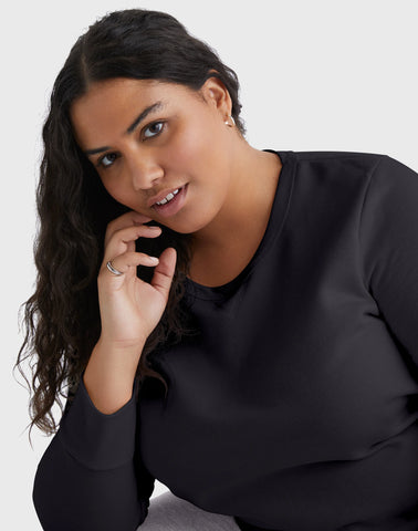 Hanes Just My Size EcoSmart Women's Fleece Sweatshirt, V-Notch (Plus Size)