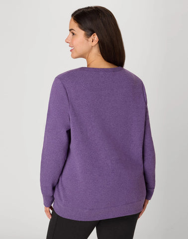 Hanes Just My Size EcoSmart Women's Fleece Sweatshirt, V-Notch (Plus Size)