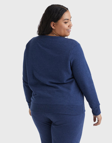 Hanes Just My Size EcoSmart Women's Fleece Sweatshirt, V-Notch (Plus Size)