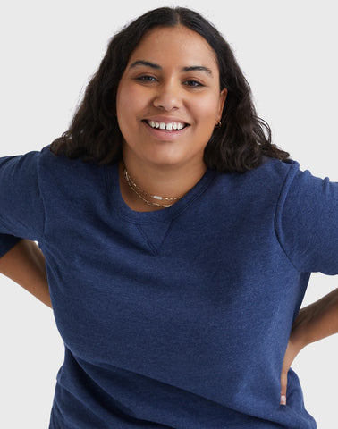 Hanes Just My Size EcoSmart Women's Fleece Sweatshirt, V-Notch (Plus Size)