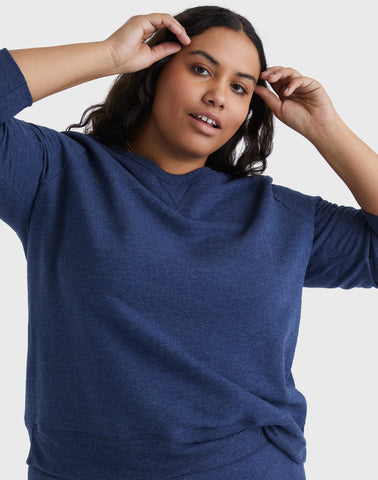 Hanes Just My Size EcoSmart Women's Fleece Sweatshirt, V-Notch (Plus Size)