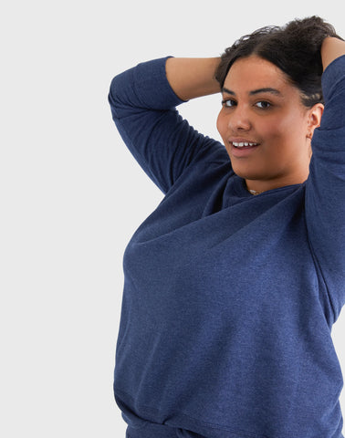 Hanes Just My Size EcoSmart Women's Fleece Sweatshirt, V-Notch (Plus Size)