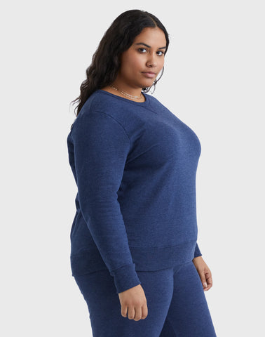 Hanes Just My Size EcoSmart Women's Fleece Sweatshirt, V-Notch (Plus Size)