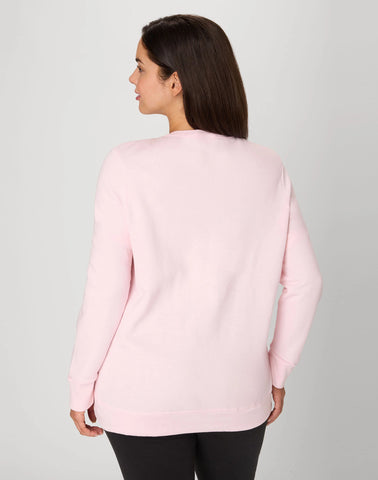 Hanes Just My Size EcoSmart Women's Fleece Sweatshirt, V-Notch (Plus Size)