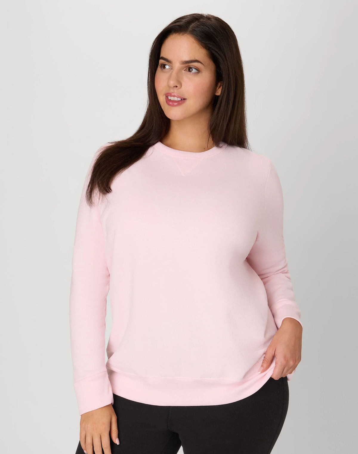 Hanes Just My Size EcoSmart Women's Fleece Sweatshirt, V-Notch (Plus Size)