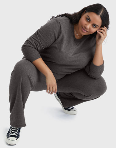 Hanes Just My Size EcoSmart Women's Fleece Sweatpants, Open Leg, 30.5(Plus Size)