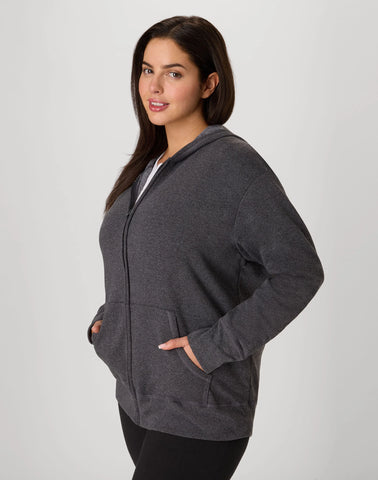 Hanes Just My Size EcoSmart Women's Full-Zip Fleece Hoodie (Plus Size)