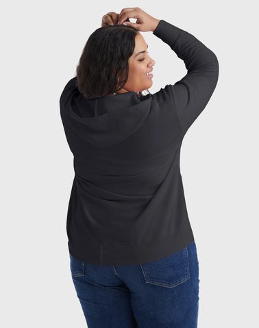 Hanes Just My Size EcoSmart Women's Full-Zip Fleece Hoodie (Plus Size)