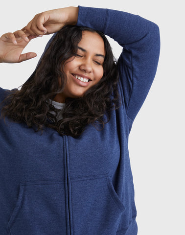 Hanes Just My Size EcoSmart Women's Full-Zip Fleece Hoodie (Plus Size)