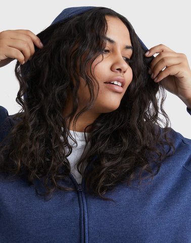 Hanes Just My Size EcoSmart Women's Full-Zip Fleece Hoodie (Plus Size)