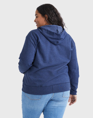 Hanes Just My Size EcoSmart Women's Full-Zip Fleece Hoodie (Plus Size)