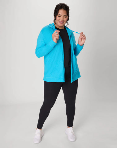 Hanes Just My Size Women's Full-Zip Slub Hoodie (Plus Size)
