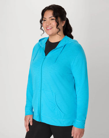 Hanes Just My Size Women's Full-Zip Slub Hoodie (Plus Size)