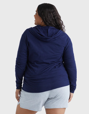 Hanes Just My Size Women's Full-Zip Slub Hoodie (Plus Size)