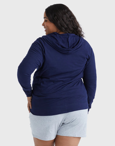 Hanes Just My Size Women's Full-Zip Slub Hoodie (Plus Size)