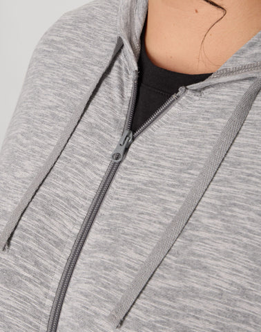 Hanes Just My Size Women's Full-Zip Slub Hoodie (Plus Size)