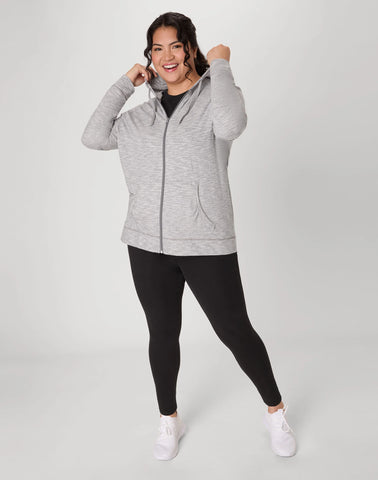 Hanes Just My Size Women's Full-Zip Slub Hoodie (Plus Size)