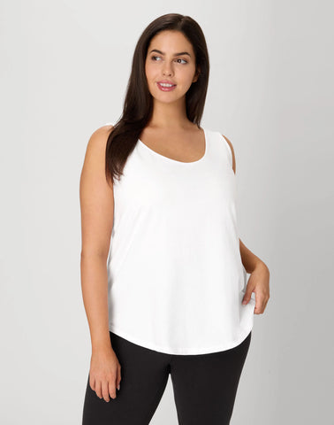 Hanes Just My Size Women’s Cotton Jersey Tank, Shirttail Hem (Plus Size)