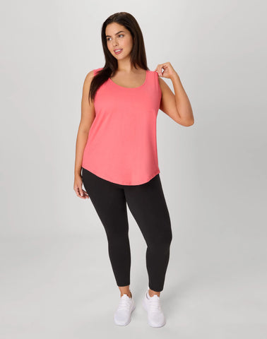 Hanes Just My Size Women’s Cotton Jersey Tank, Shirttail Hem (Plus Size)