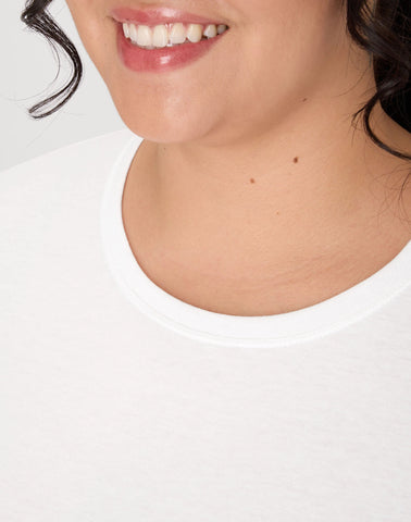 Hanes Women's Long Sleeve Scoop-Neck Cotton T-Shirt (Plus Size)