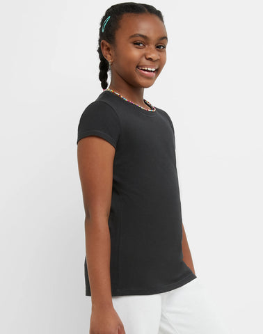 Hanes Essentials Girls' Cotton T-Shirt, 2-Pack