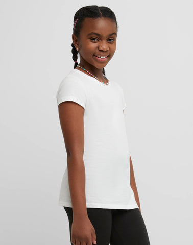 Hanes Essentials Girls' Cotton T-Shirt, 2-Pack