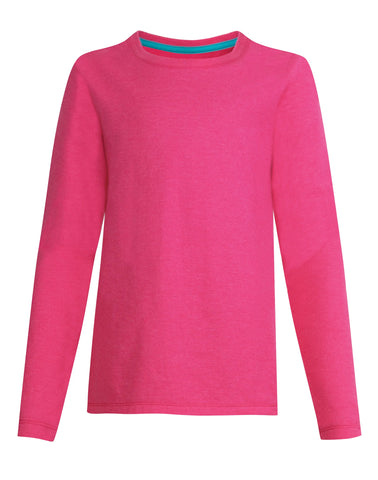 Hanes Girls' Long Sleeve Crewneck T-Shirt