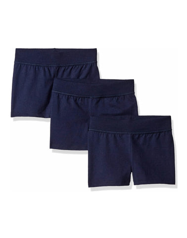 Hanes Girls' Jersey Shorts, 3-Pack