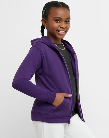 Hanes EcoSmart Girls' Full-Zip Hoodie